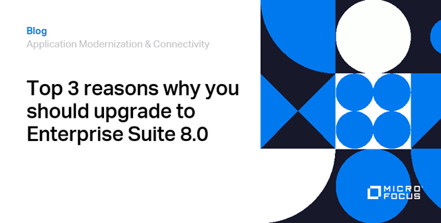 Why should you upgrade to the recently available #MicroFocus Enterprise Suite 8.0? Read on to learn why &amp; to go over some of the main new capabilities and enhancements that we introduced into the suite: community.microfocus.com/cobol/b/amcblo…