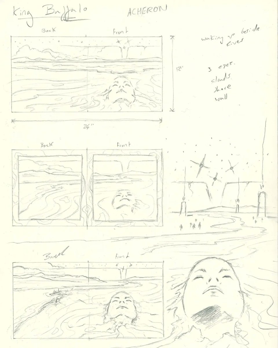 Ryan_T_Hancock's tweet photo. A page from my sketchbook from when I was working on the album cover of 'Acheron'
@kingbuffaloband
#ryanthancock #kingbuffalo #albumart #sketch #scifiart #fantasy https://t.co/YVMqFiZG7g