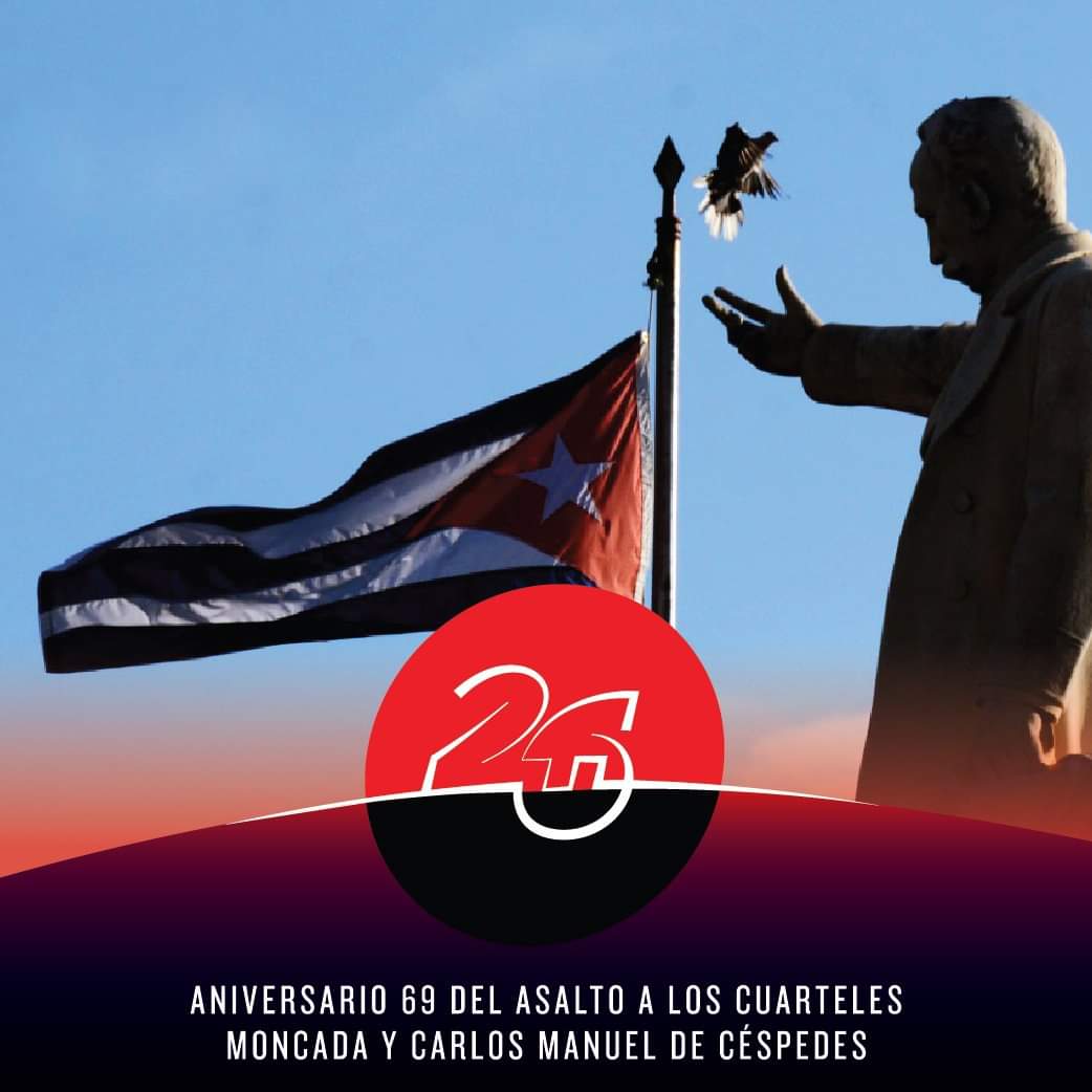 Con el optimismo de siempre y la fe en la victoria. Hacia un 26 por todo lo alto. Cubanos, Hasta la Victoria. Martí iluminó el camino,que recorrió Fidel y que nosotros debemos mantener y desarrollar. Siempre.<a href="/cadecaoficial/">CADECA Oficial</a> <a href="/BancoCentralCub/">Banco Central de Cuba</a>