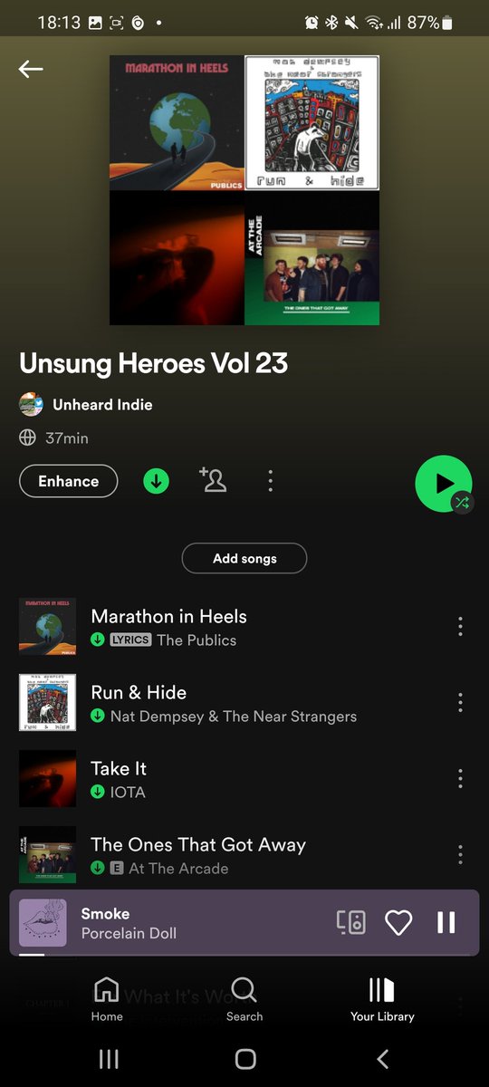 Unheard Indie Podcast (@unheardindie) on Twitter photo Under the radar heroes Vol 23
10 bands with <500 monthly Spotify listeners who deserve more, give them a blast 🧨🧨
<a href="/arcade_at/">At The Arcade</a>
<a href="/IOTAofficialUK/">IOTA</a>
<a href="/demps_nat/">Nat Dempsey</a>
<a href="/ThePublicsBand/">The Publics</a>
<a href="/TMalakites/">The Malakites Official</a>
<a href="/ppporcelaindoll/">PorcelainDoll</a>
<a href="/reeceebeck/">Reece Beck</a>
<a href="/TheZinvandels/">the ZINVANDELS</a>
#TheIntervention
#TheVeese
open.spotify.com/playlist/3sPNF… Under the radar heroes Vol 23
10 bands with <500 monthly Spotify listeners who deserve more, give them a blast 🧨🧨
<a href="/arcade_at/">At The Arcade</a>
<a href="/IOTAofficialUK/">IOTA</a>
<a href="/demps_nat/">Nat Dempsey</a>
<a href="/ThePublicsBand/">The Publics</a>
<a href="/TMalakites/">The Malakites Official</a>
<a href="/ppporcelaindoll/">PorcelainDoll</a>
<a href="/reeceebeck/">Reece Beck</a>
<a href="/TheZinvandels/">the ZINVANDELS</a>
#TheIntervention
#TheVeese
open.spotify.com/playlist/3sPNF…