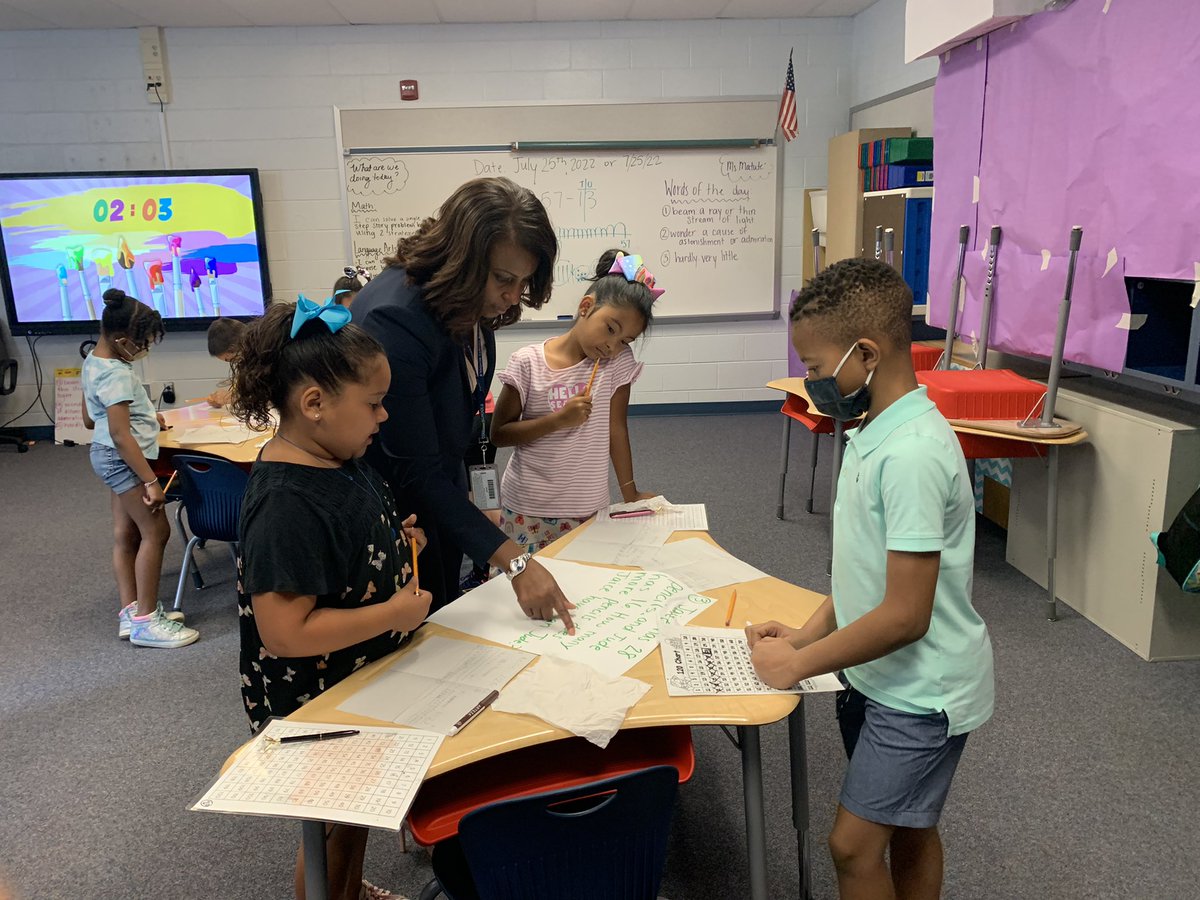 HendSS22's tweet photo. It was a great honor to have Dr. McDade visit the Henderson Elementary Summer School Program today!!! @LDMcDade @AltEdPWCS @mrs_afful @PWCSNews https://t.co/fZxhuu5mky