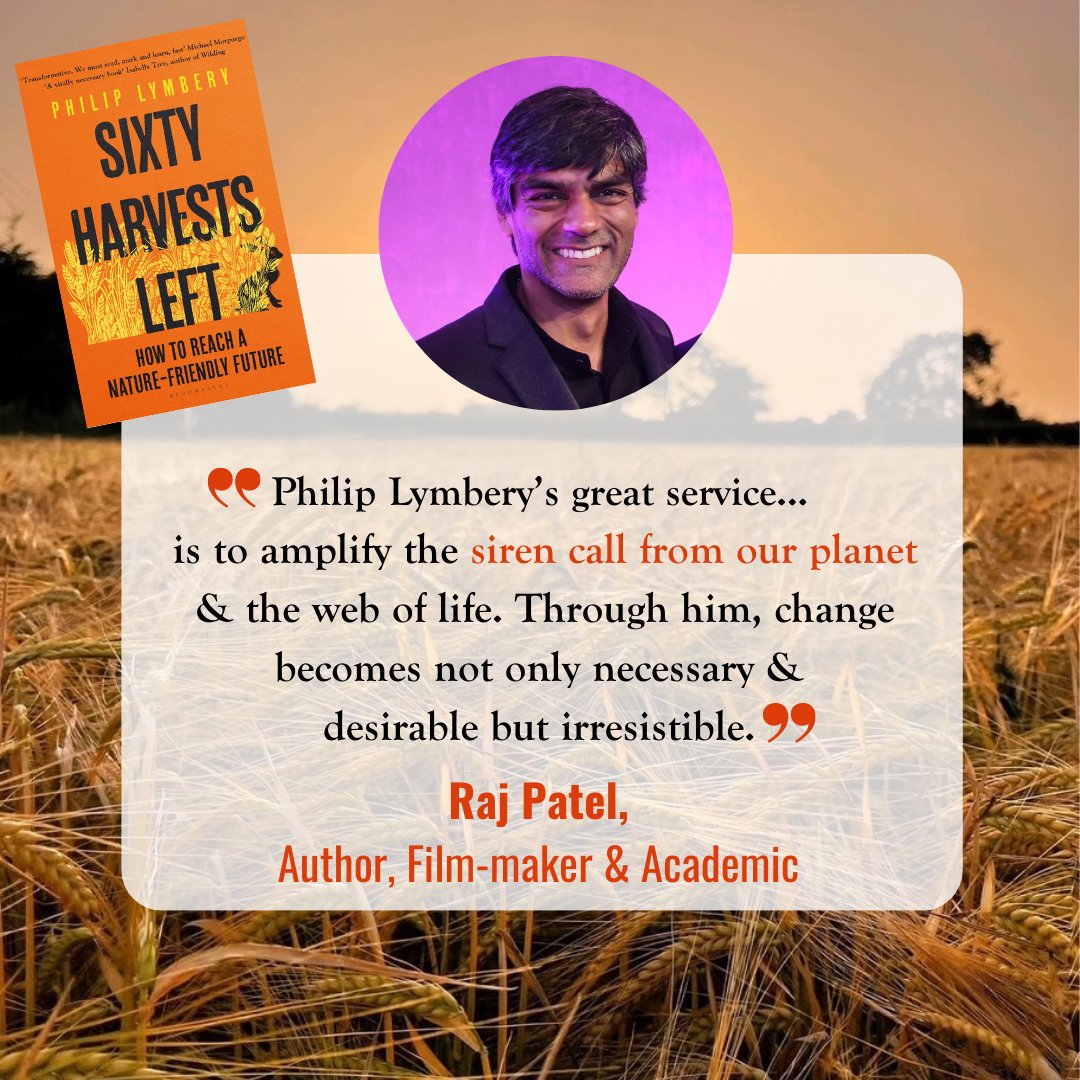 ciwf's tweet photo. The current food system is fueling the climate crisis &amp; destroying nature. We must listen to the siren call from our planet &amp; act. 

#60HarvestsLeft by @philip_ciwf shows us how. Pre-order your copy: https://t.co/TiKcWKp15Z  

Thanks to @_RajPatel for his review. @BloomsburyBooks https://t.co/Iv7QOUrUSR