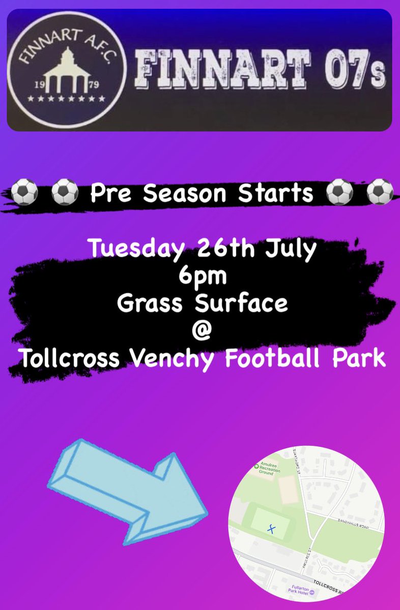 Finnart2007s's tweet photo. Pre Season Starts Tomorrow…

The Glasgow &amp; District Division 1 League &amp; Cup Double Winners 🏆🏆are looking to enhance our highly competitive squad 

If interested please get in touch ⚽️ https://t.co/4TSy6k4fQj