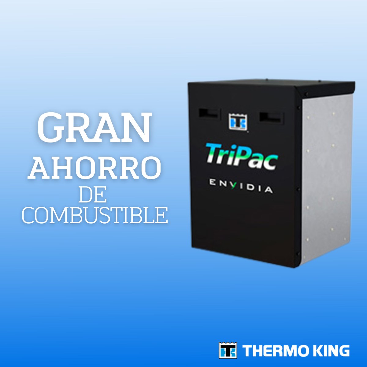 ThermoKingLatam's tweet photo. Con #TriPac #Envidia podrías ahorrar en combustible: Por ejemplo, si estás inactivo 2,500 horas, con un precio de $3 dólares por galón (aproximadamente), podrías ahorrar hasta $466 dólares. Para un cálculo aproximado: https://t.co/915HPX1j85 #TRIPACEnvidia #VeConThermoKing https://t.co/Cf76Y3PtsE