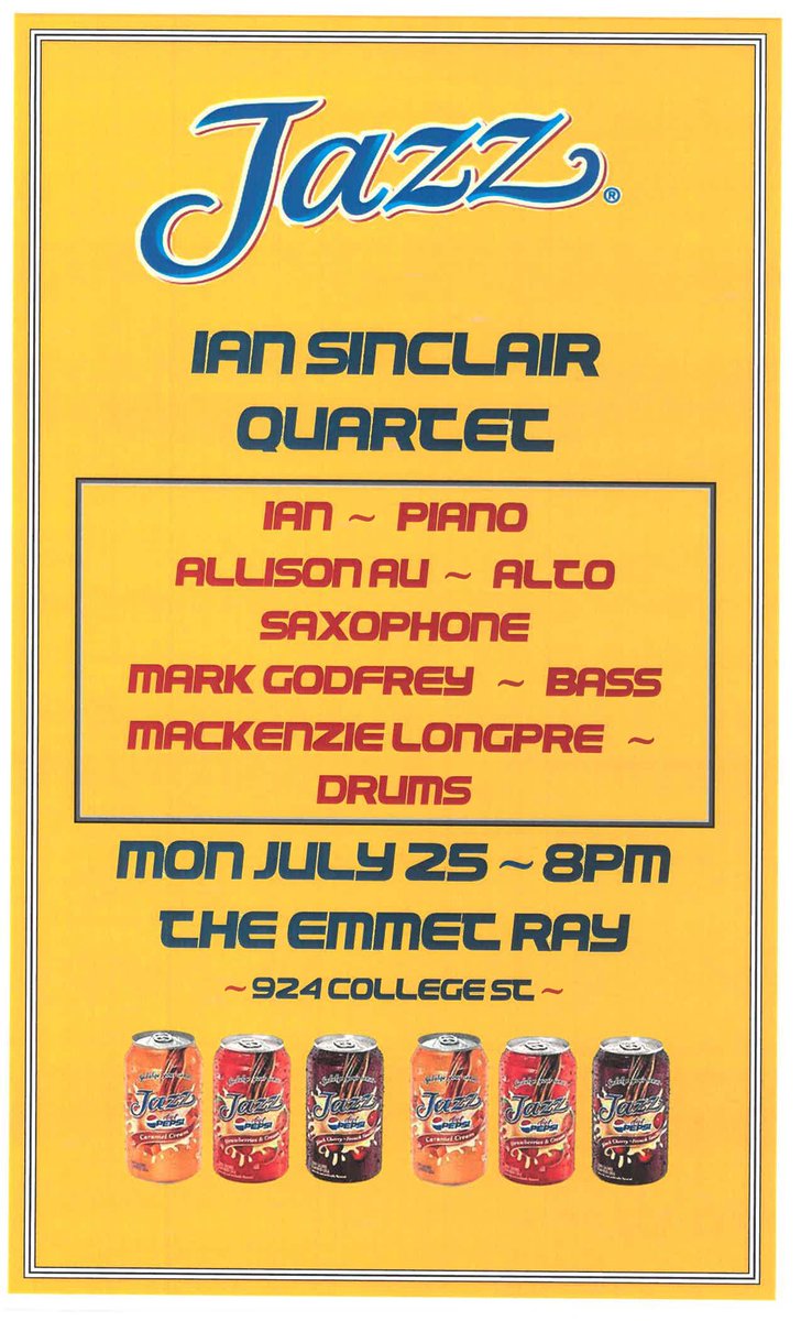 Playing live jazz with @allisonaumusic <a href="/markgodfreybass/">Mark Godfrey</a> &amp; Mac Longpre tonight 8pm at <a href="/theemmetray/">The Emmet Ray</a>. $10 cover.
