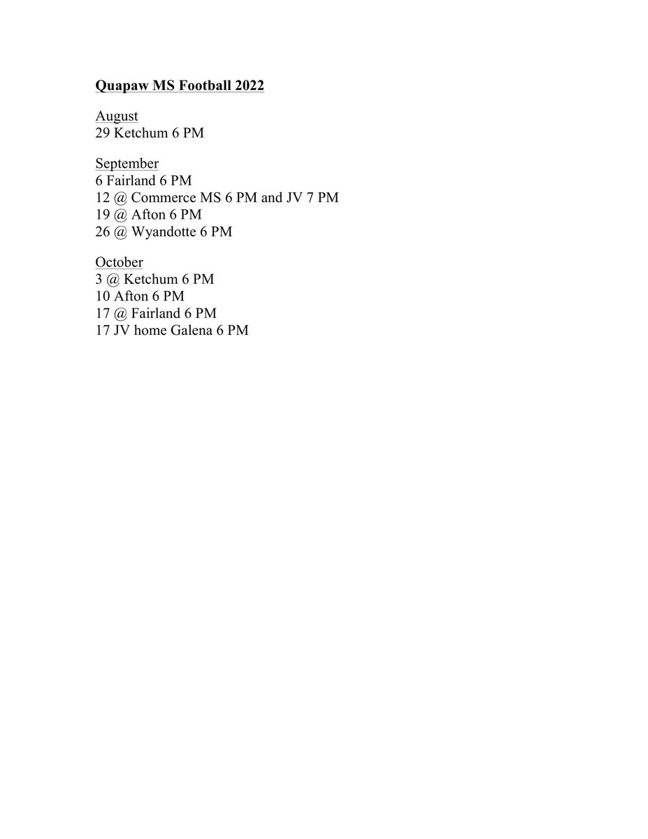 Oklahoma HS Extreme on Twitter "RT DavidCarriger Quapaw Wildcat