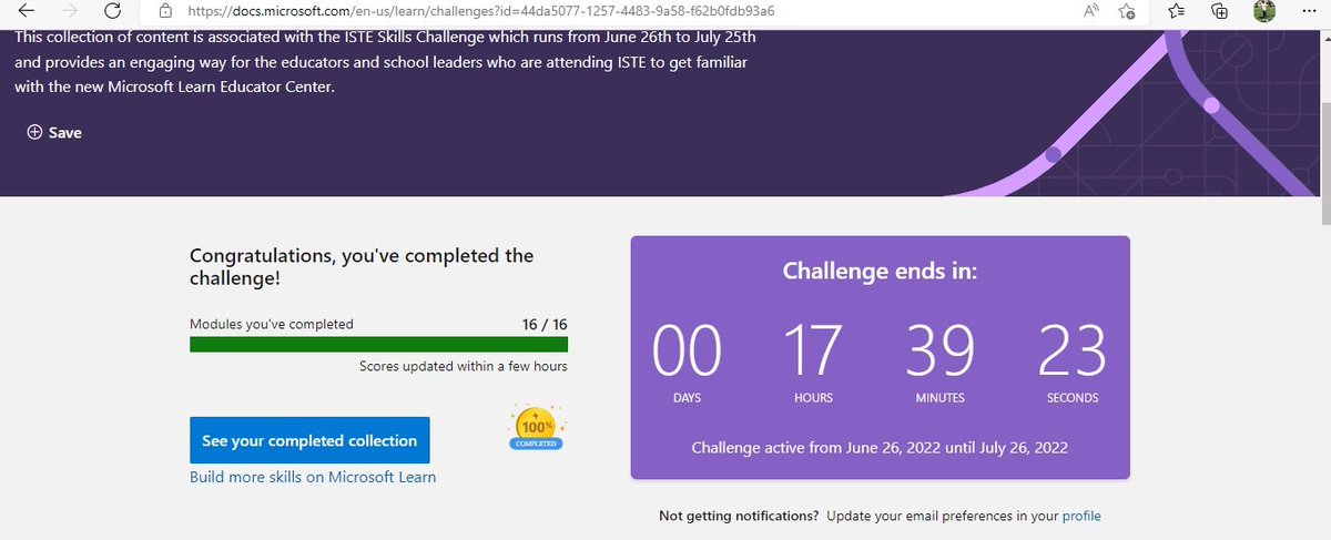 Finally I finished ISTE Skills Challenge 🤩🤩🤩🤩

Thanks 
<a href="/MicrosoftEDU/">Microsoft Education</a> <a href="/MicrosoftEgypt/">Microsoft Egypt</a> 

#MicrosoftTeams #MicrosoftEDU #Microsoft365 #edtech #education #MIEExpert