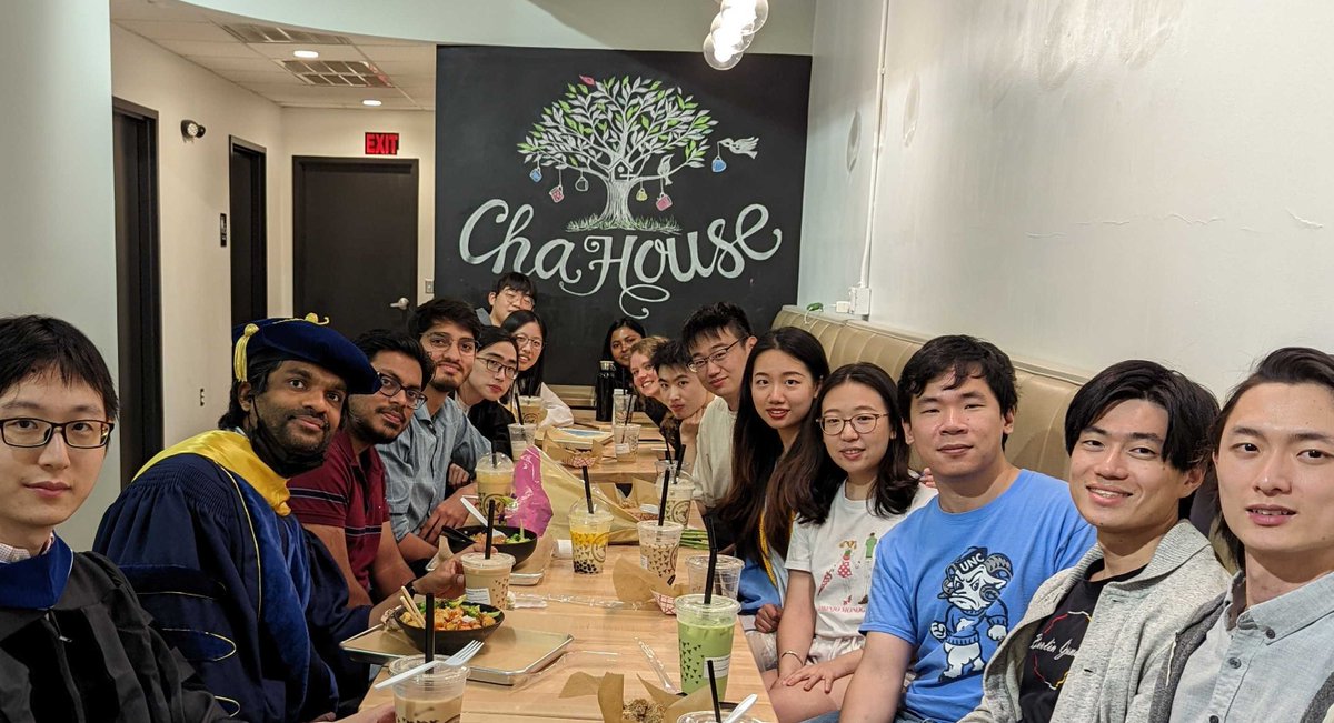 Mohit Bansal (@mohitban47) on Twitter photo 🎉🎓Congrats to awesome new+old graduates: PhDs <a href="/lbauer119/">Lisa Bauer</a> <a href="/khsquared/">Hyounghun Kim</a> <a href="/jayleicn/">Jie Lei</a> @easonnie (+@haotan5 who graduated last yr w. <a href="/ramakanth1729/">Ramakanth</a>, but was able to join us at <a href="/unccs/">UNC Computer Science</a> this summer) & undergrad <a href="/EvaHuyn/">Yinuo (Eva) Hu</a>! Was fun to attend in-person hooding + celebration + photo sessions😀 🎉🎓Congrats to awesome new+old graduates: PhDs <a href="/lbauer119/">Lisa Bauer</a> <a href="/khsquared/">Hyounghun Kim</a> <a href="/jayleicn/">Jie Lei</a> @easonnie (+@haotan5 who graduated last yr w. <a href="/ramakanth1729/">Ramakanth</a>, but was able to join us at <a href="/unccs/">UNC Computer Science</a> this summer) & undergrad <a href="/EvaHuyn/">Yinuo (Eva) Hu</a>! Was fun to attend in-person hooding + celebration + photo sessions😀