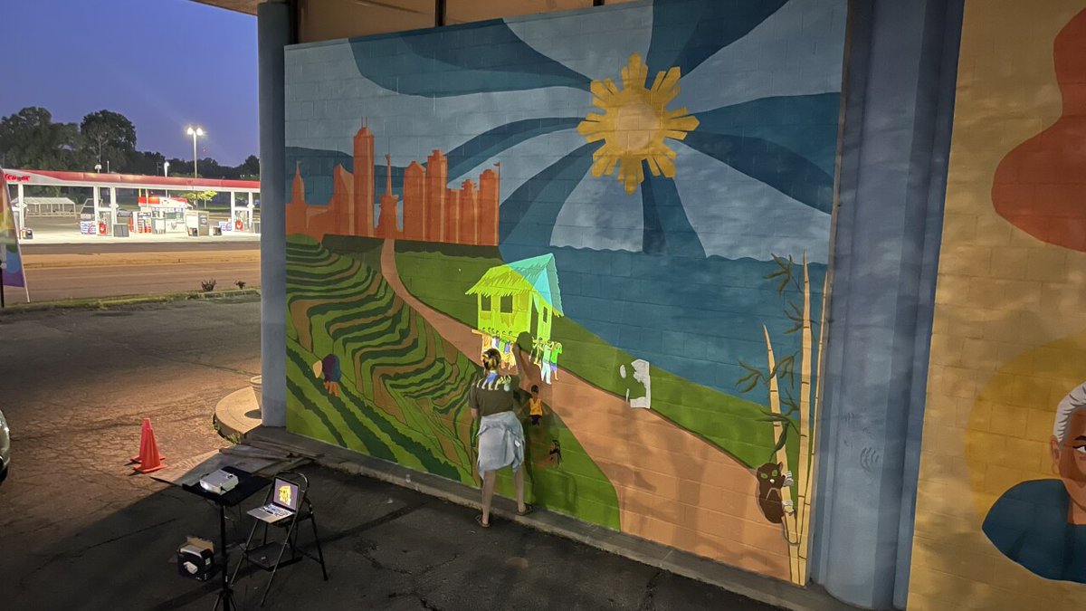 .<a href="/IUPUI/">IUPUI</a> <a href="/HerronSchool/">IUPUI Herron School of Art + Design</a> alumna Andrea Haydon, BFA'11, recently completed a mural honoring Filipino culture and heritage in Indianapolis. 

To beat the heat, Haydon would go out as early as 4 a.m. to paint. 

bit.ly/3PALpbQ | #IUdoesGood