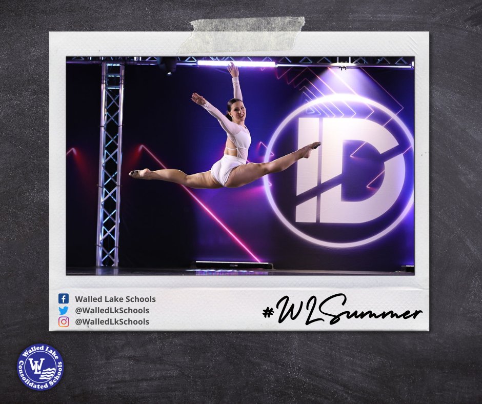 WalledLkSchools's tweet photo. Walled Lake Central senior Meghan Cloutier (@cloutier_meghan) showing out at ID Nationals Dance Competition in Sandusky, Ohio 🩰 #WLSummer
Show us how you're enjoying summer break! Email your photos to info@wlcsd.org for a chance to be featured! #EveryChildEveryDay https://t.co/VW0qhZe9a8