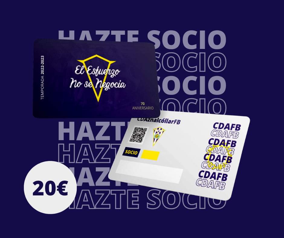 💳 𝗦𝗢𝗖𝗜𝗢𝗦 | Carnets

Arranca la campaña de socios para la temporada 2022-2023.

Este año será una temporada especial, cumplimos 𝟳𝟬 años. 💙

¿𝗤𝘂𝗶𝗲𝗿𝗲𝘀 𝗳𝗼𝗿𝗺𝗮𝗿 𝗽𝗮𝗿𝘁𝗲 𝗱𝗲 𝗻𝘂𝗲𝘀𝘁𝗿𝗮 𝗳𝗮𝗺𝗶𝗹𝗶𝗮?
#ElEsfuerzoNoSeNegocia
#CDAznalcollarFB
#70Aniversario