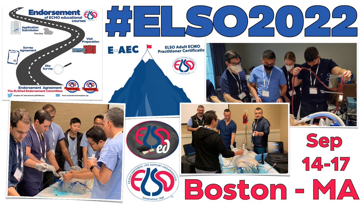 📚 #ECMO Education, training, competency at #ELSO2022 pre-conference
🌍 🌎 🌏 What is the value of global standardized #ECLS education?
📃E‐AEC: everything you need to know about certification
⚙️ECMO #simulation: more than technical training
🎙Discussion
📎bit.ly/ELSO2022