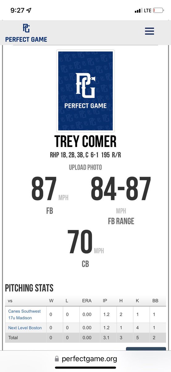 HCHS_Baseball's tweet photo. Recent stats for @TreyComer2 (RHP, CIF). Numbers are rising every outing. Dudes has the tools to be successful. Good size ✅, solid command ✅, hard worker ✅, great character ✅✅. @_thedirtbags @PBRVirginiaDC @PerfectGameUSA @JimmyJackson28 @Sam_rob4 @RadfordBaseball https://t.co/4rdlLO1Cuv