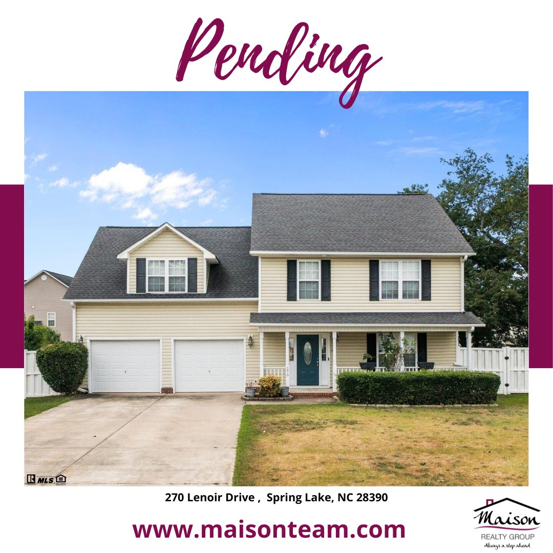 TheMaisonTeam's tweet photo. This move in ready home is now PENDING!!! Fully fenced in back yard and back deck are perfect for entertaining. Close to Fort Bragg, shopping, restaurants and more!

#pending #realestate #springlakenc #realtor #maisonrealtygroup #amysoldme #fencedbackyard  #fortbraggnc #military https://t.co/zY0FKmm89U