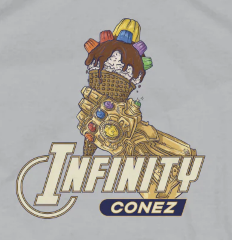 RobbieBarstool's tweet photo. NEW SHIRT ON THE BARSTOOL STORE!
Support the best ice cream shop in New Asgard (and My Mom's Basement) by gettin yourself an #InfinityConez tee here: https://t.co/aGgd0PE4T4 https://t.co/Y8VFbtmOLw