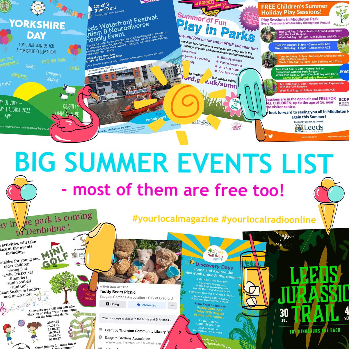 Your Local Magazine (@bingley_dir) on Twitter photo It’s #summerholidays so our BIG #SUMMEREVENTS LIST is OUT NOW!
Check out our Facebook page for a heap of #free & #cheap #summer #family activities ☀️
Fill your summer with adventure, fun & great memories without having to spend a fortune!
#Bingley #Yorkshire <a href="/YLRonline/">Your Local Radio</a> It’s #summerholidays so our BIG #SUMMEREVENTS LIST is OUT NOW!
Check out our Facebook page for a heap of #free & #cheap #summer #family activities ☀️
Fill your summer with adventure, fun & great memories without having to spend a fortune!
#Bingley #Yorkshire <a href="/YLRonline/">Your Local Radio</a>