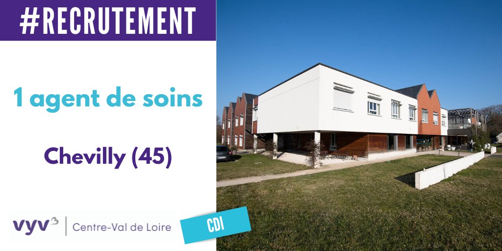 vyv3cvl's tweet photo. #RECRUTEMENT Notre EHPAD Chevilly (45) recherche 1 agent de soins en CDI à partir du 1er septembre.
📨 Postuler : https://t.co/vXRmEXsVcW
👍 Nos avantages : https://t.co/Y2kJPiR0Xn https://t.co/qVS4TJOI6I