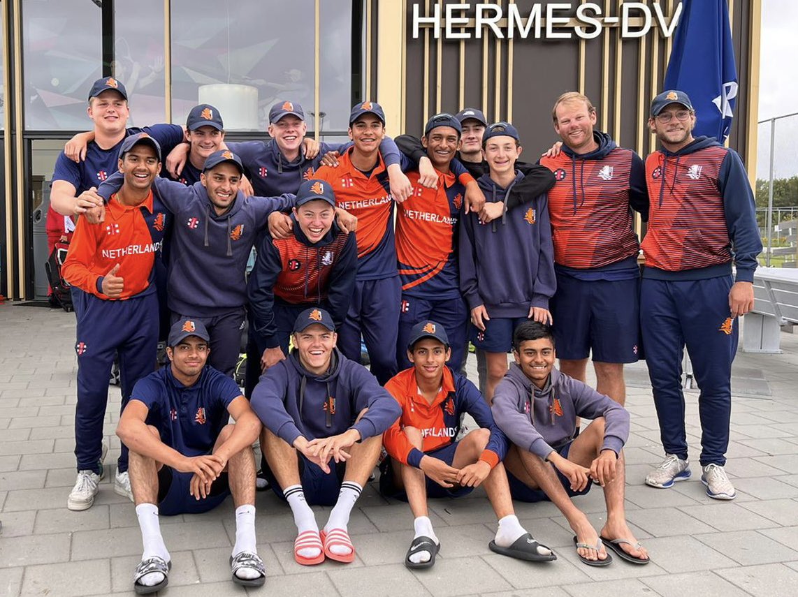 The <a href="/KNCBcricket/">Cricket🏏Netherlands</a> U17s started off our summer in the right way going 3 from 3 in The Euro Quad held in the Netherlands. 
This week sees the team travel to Newcastle in England for the <a href="/HiltonHotels/">Hilton Hotels</a> Series #OnAJourney <a href="/icc_europe/">ICC Europe</a> <a href="/CricketEurope/">CricketEurope</a> <a href="/viviankingma/">vivian kingma</a> <a href="/cambo_19/">Ryan Campbell</a> <a href="/dutchiepdb/">Peter Borren</a>