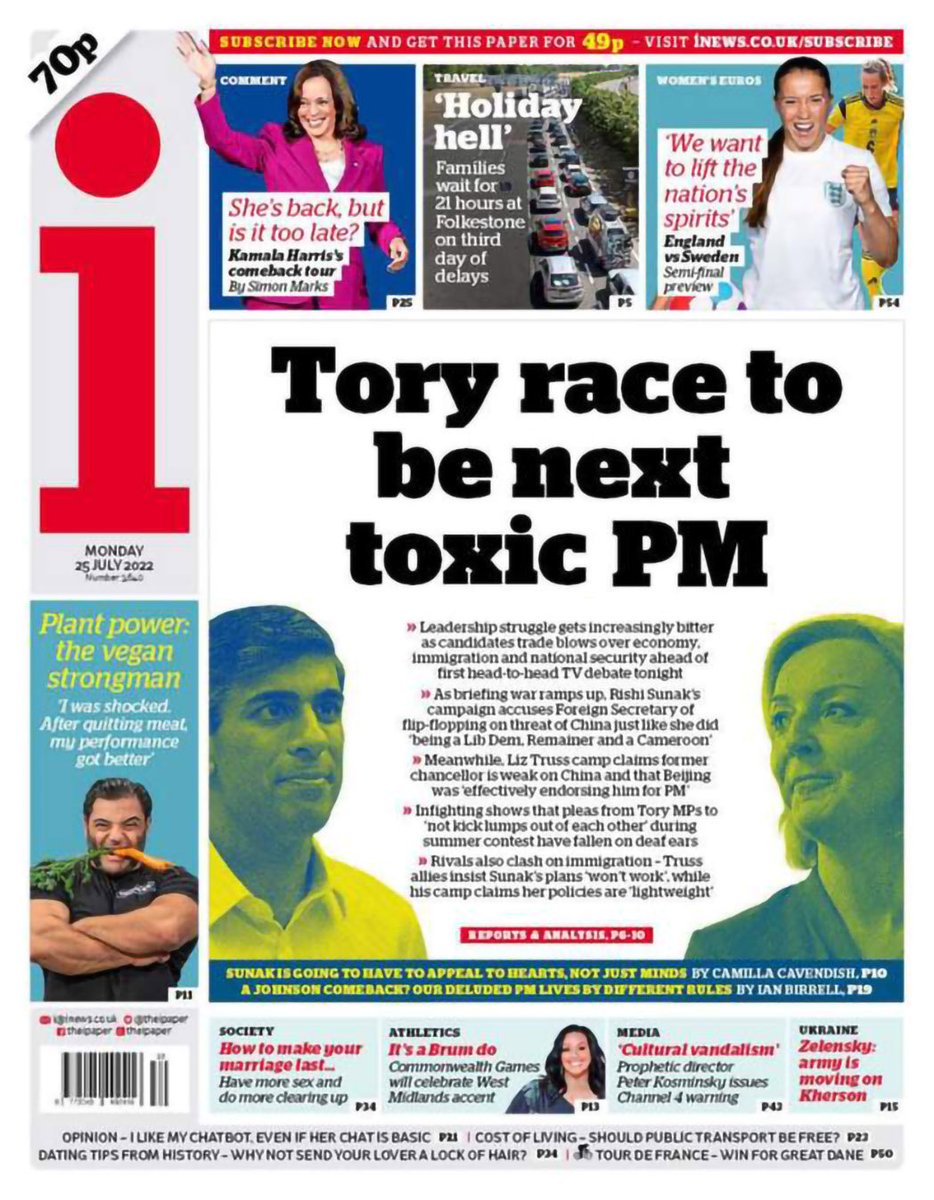 I wondered if this was a more apt headline? … #ToryLeadershipRace #politics #fakenews