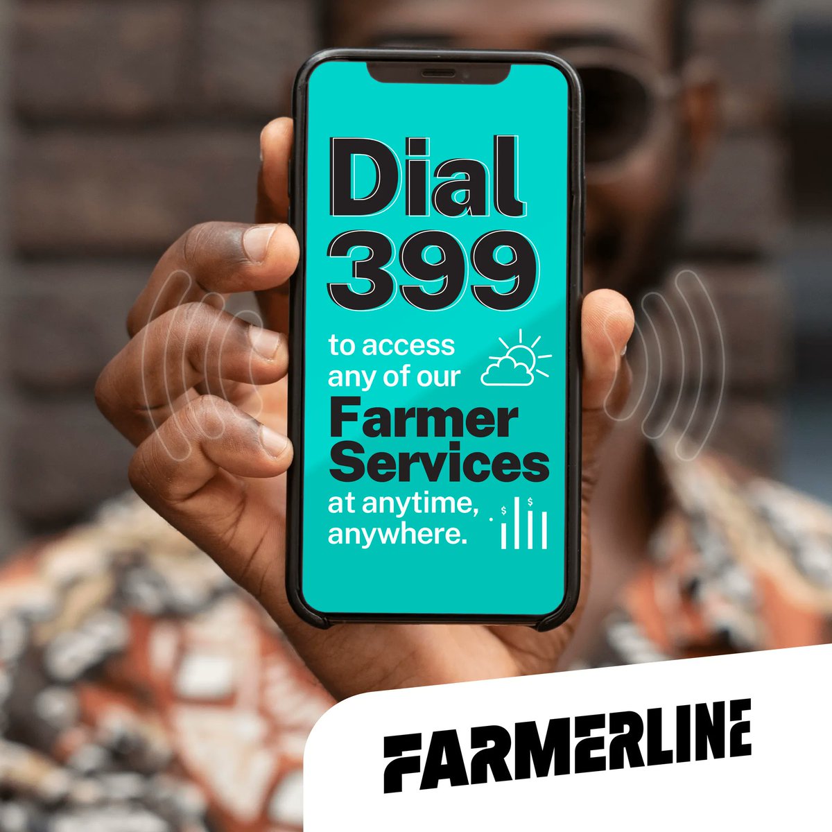 farmerline's tweet photo. Enjoy the convenience of accessing our farmer services the simple way. Dial 399 anytime, anywhere.

#Call399 #Farmerline #ThisIsFarmerline #farmers https://t.co/N2KSzYQXlI