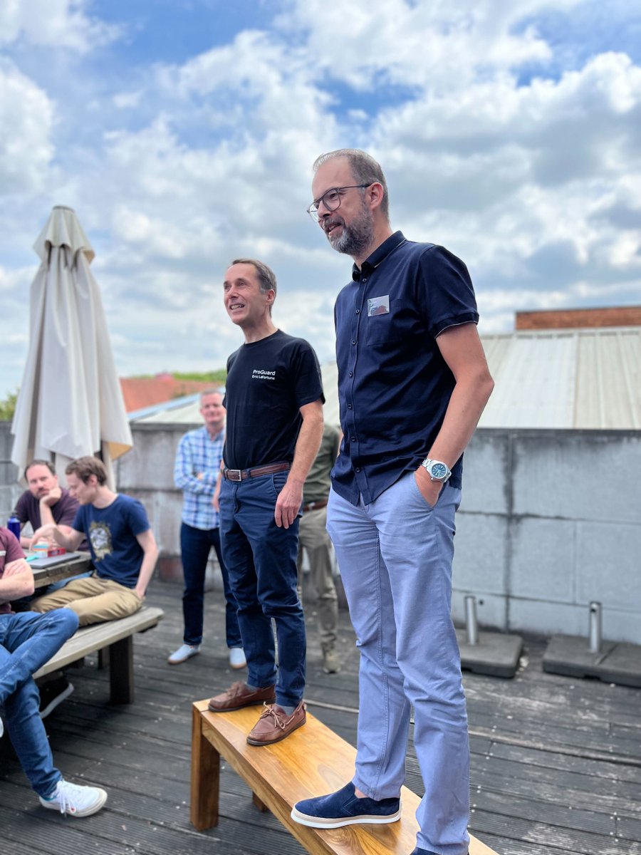 Guardsquare's tweet photo. The Guardsquare team met in Leuven to celebrate the 20th Anniversary of ProGuard and 10 years of DexGuard protecting #Android applications. See how we're continuing the #ProGuard20 celebrations with the @grdsqrcommunity: https://t.co/SXFRGwKvub https://t.co/31q5Ag9Bnu
