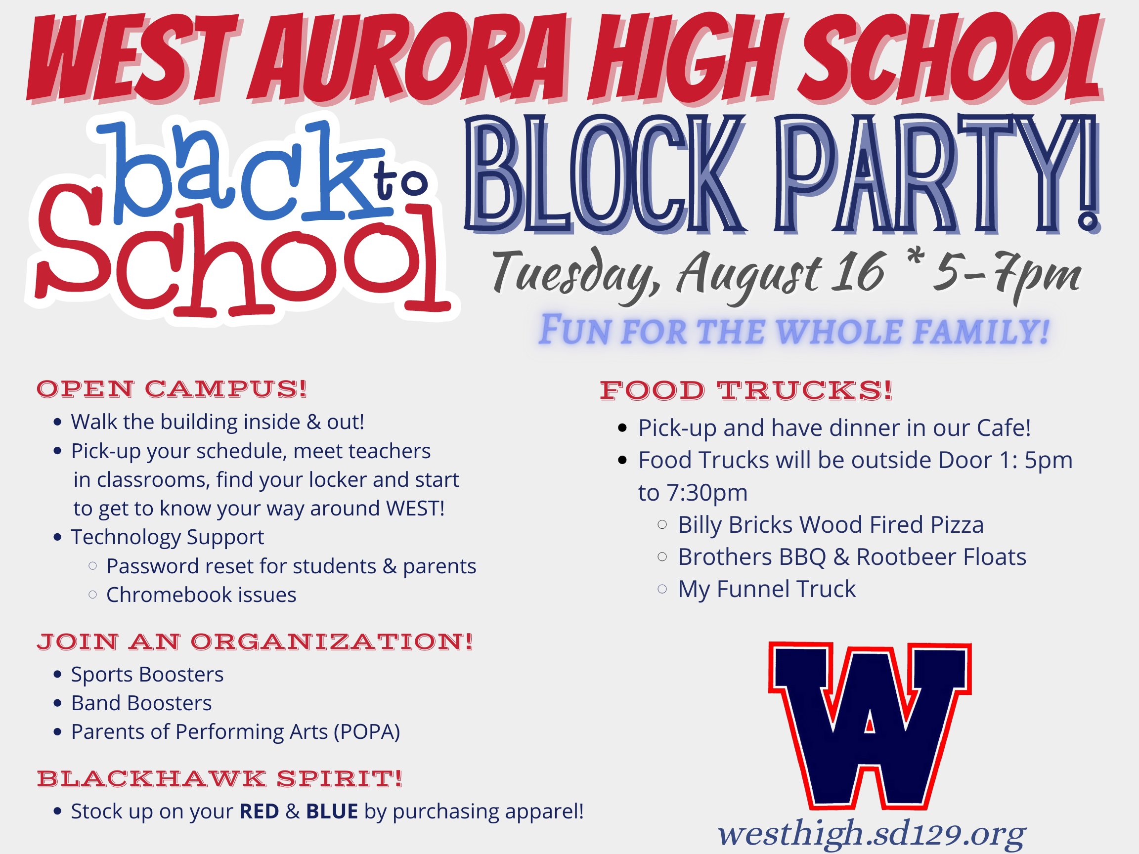 West Aurora School District 129 on Twitter "RT WAactivities Join us