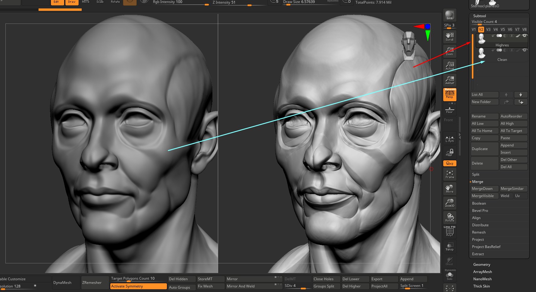 FlippedNormals On X History Recall Tutorial For ZBrush!, 46 OFF