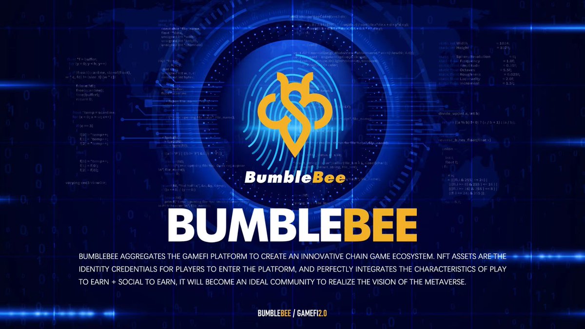 _0BumbleBee_0's tweet photo. 📣
BumbleBee aggregates the GameFi platform to create an innovative chain game ecosystem. NFT assets are the identity credentials for players to enter the platform, and perfectly integrates the characteristics of play to earn + social to earn.#NFT #BMB https://t.co/JzAXpOa4mN