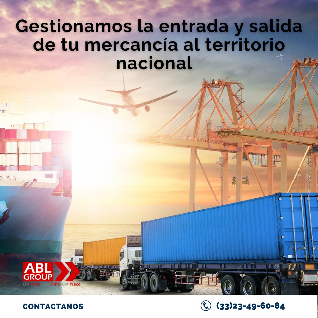 ABL_Group_'s tweet photo. Gestionamos la entrada y salida de tu mercancía al territorio nacional 
.
.
#importaciones #exportacion #méxico #comerciointernacional #mercancia https://t.co/D5pHOPZruk