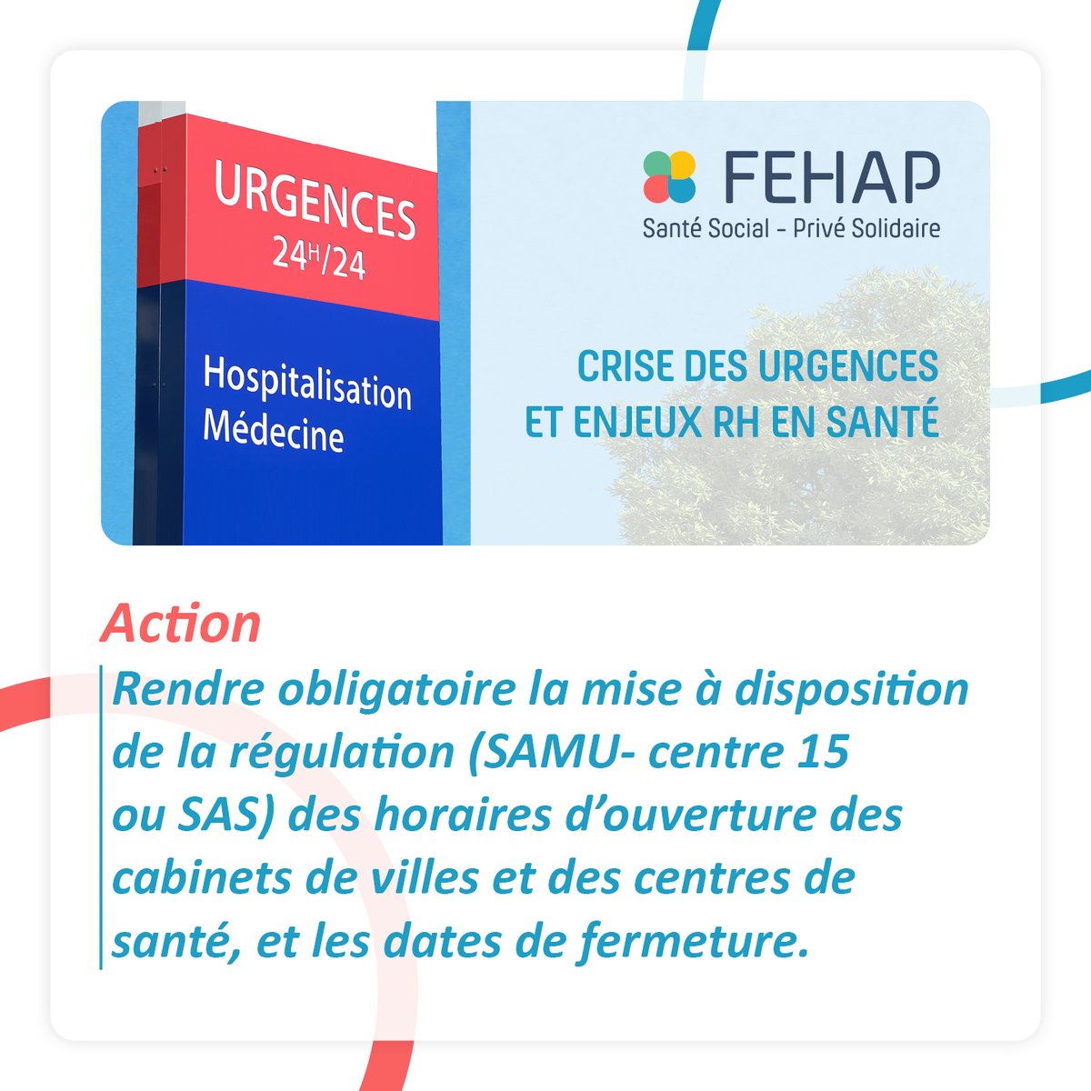 🚨👨‍⚕️Crise des urgences et enjeux RH en santé
Suite aux mesures récentes prises par le ministère, la FEHAP demande une transposition strictes des mesures à son secteur

Retrouvez toutes nos propositions : fehap.fr/upload/docs/ap…