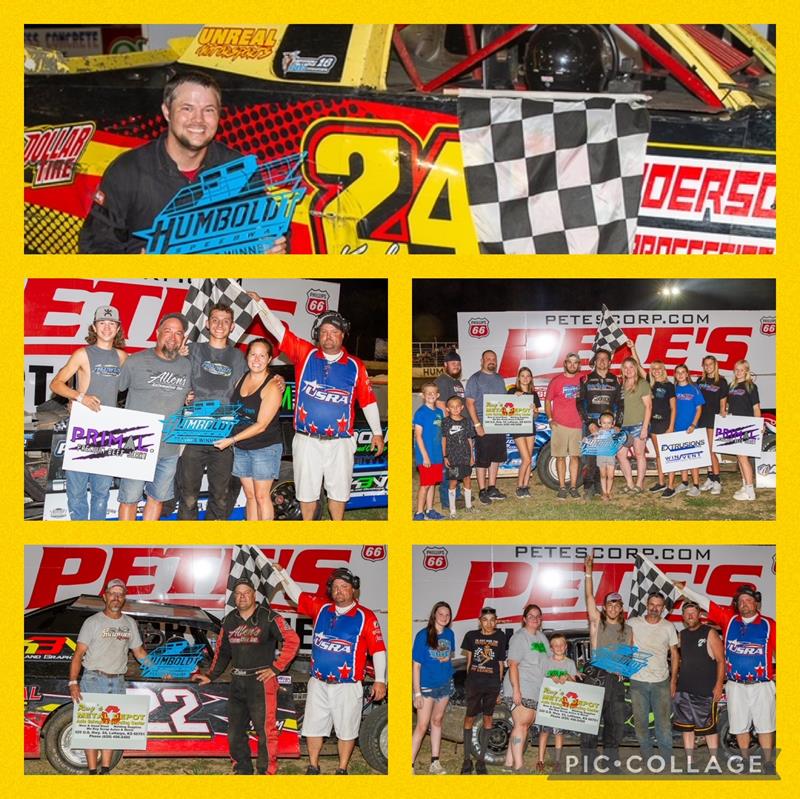 Hot Summer Nights, racing results from. 7-22-2022 HumboldtSpeedway.com/news/?i=116709