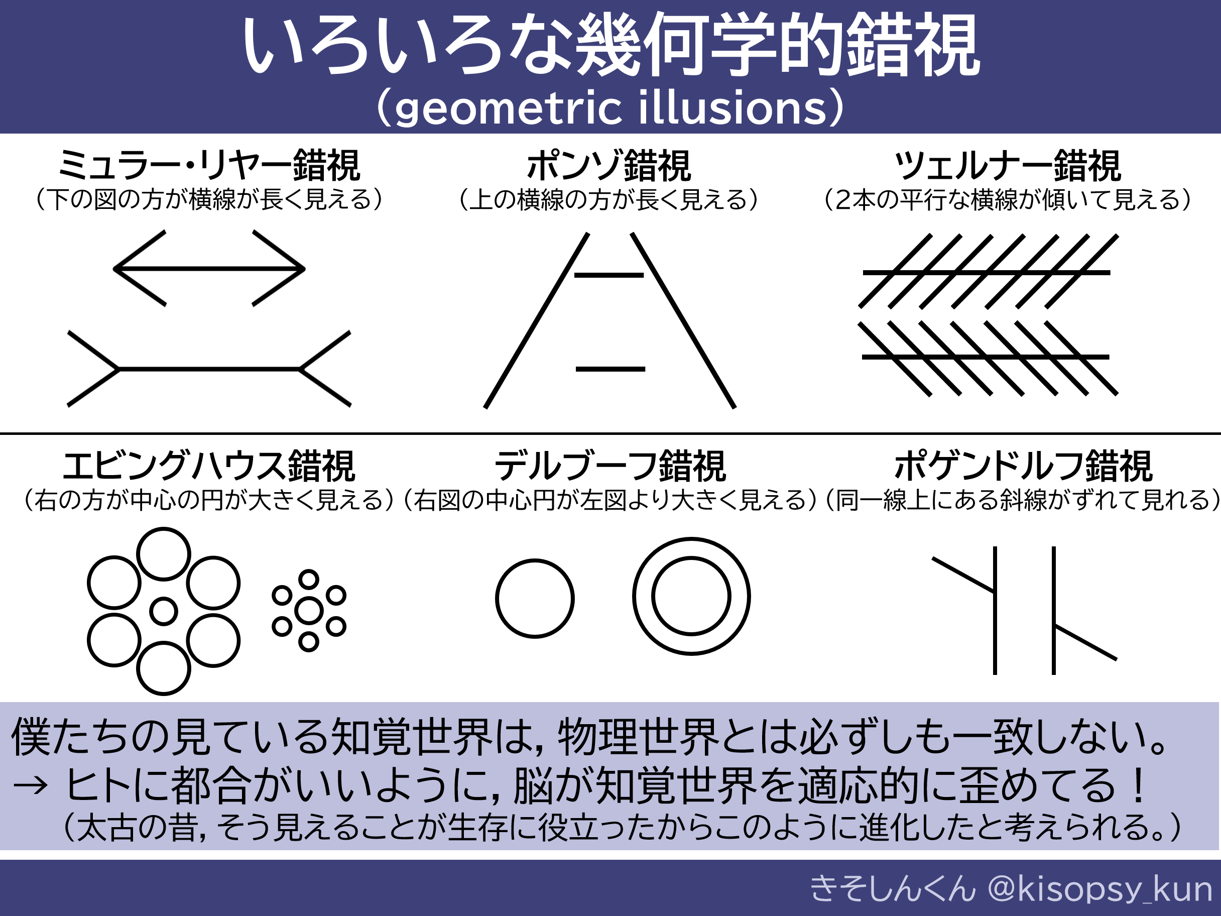 Akiyoshi Kitaoka в X: „RT @kisopsy_kun: 幾何学図形の長さ