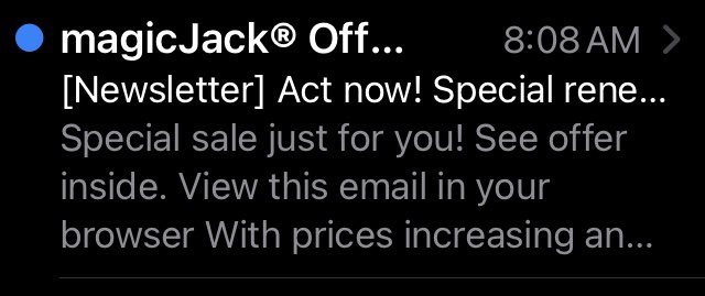 How I know no one at <a href="/magicJack/">magicJack</a> has an iPhone, and that at some point, they pissed off the one person in marketing who did, and this was their revenge right before they quit. They probably can’t believe it’s been like this for MONTHS.