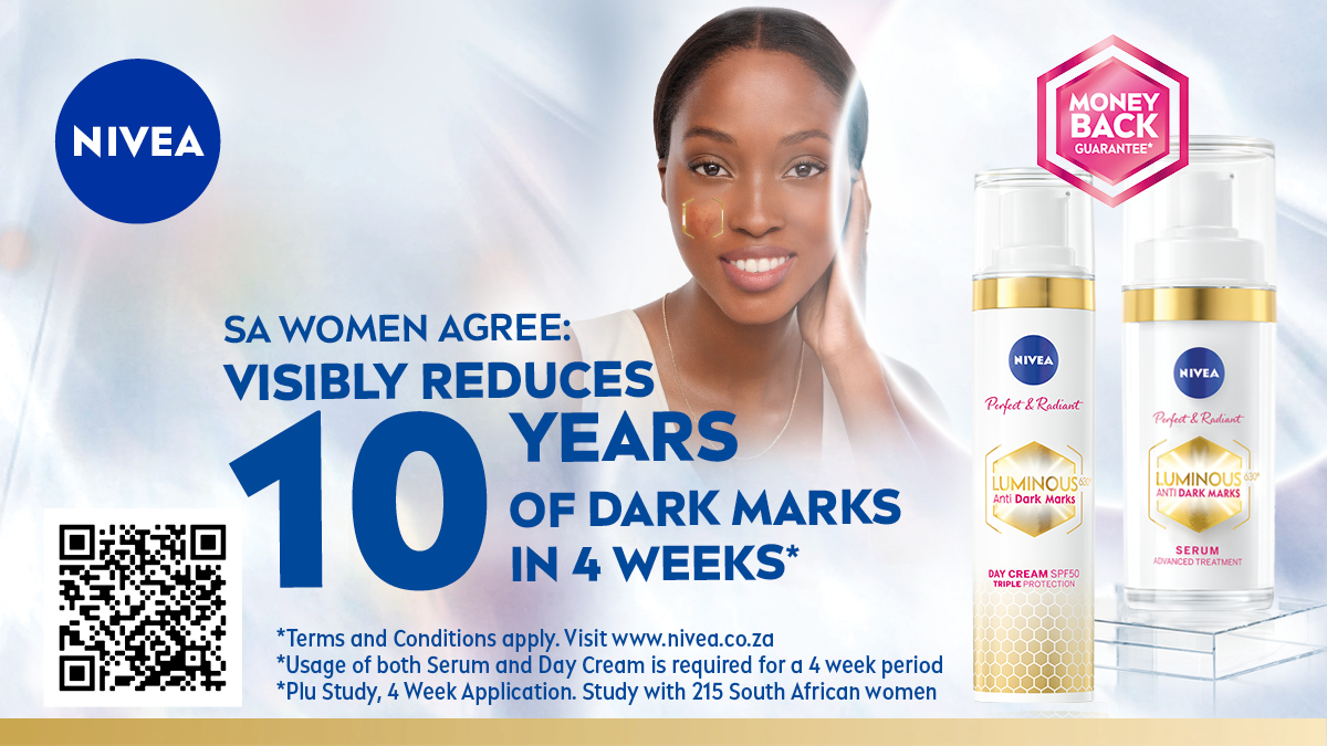 Visibly reduce 10 years of dark marks with the Advanced Anti Dark Mark Treatment Serum and the Anti-Dark Mark Day Cream with SPF50 Triple Protection by NIVEA. For more information, click here: bit.ly/3JaYLJG