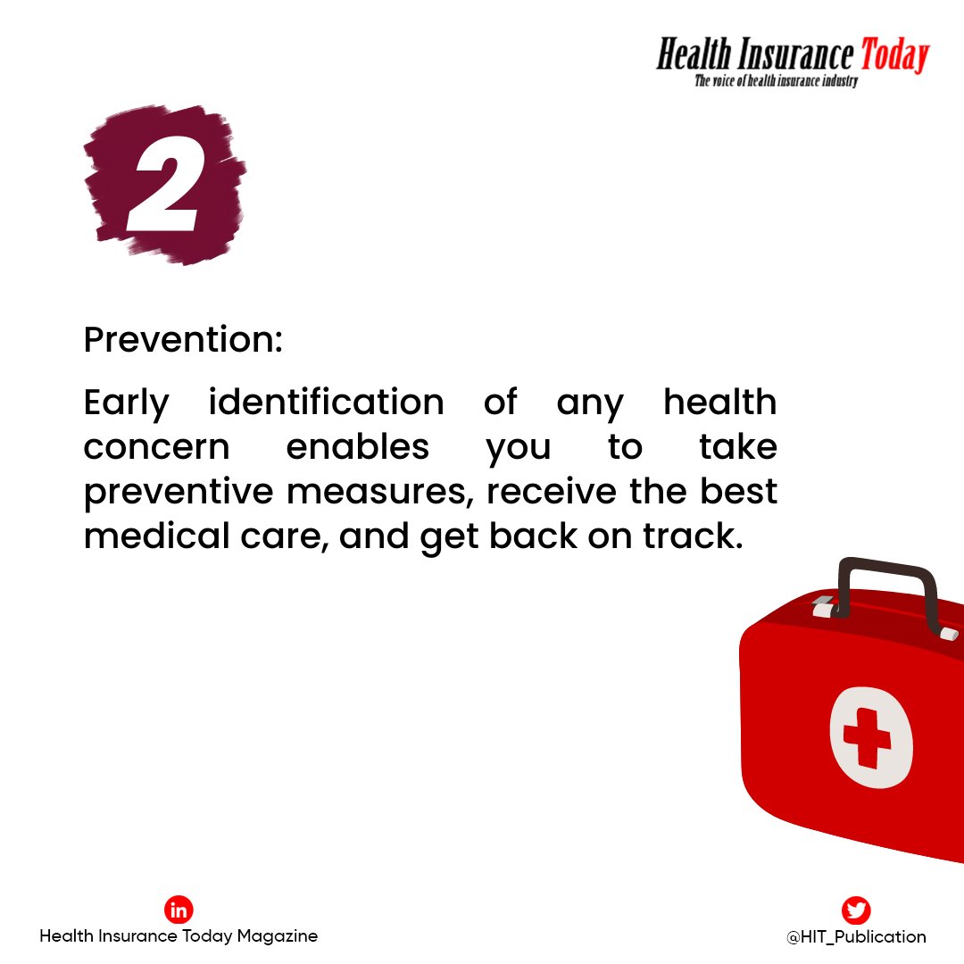 HIT_Publication's tweet image. #prevention , they say, is way better than #cure.

Everyone needs to have medical check-ups done from time to time and here are FIVE reasons why you should take it serious👇

#HealthInsuranceToday #Health #HealthTips #Nigeria #UN #insurance