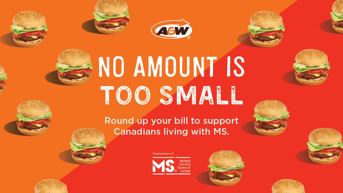 Did you know that a Teen Burger® tastes even better during #BurgerstoBeatMS? 

On August 18, $2 from every @awcanada Teen Burger® sold will support #Canadians affected by #MS. Craving a 🍔 now? No need to wait! Get one today &amp; round up your bill. Every little bit (&amp; bite) counts!