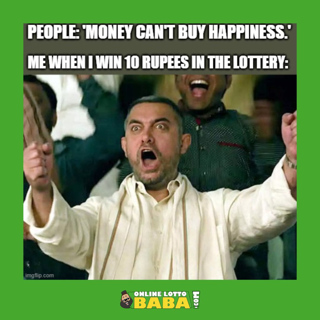 Lottery lag gayi!!! #MEMES, image size:1080x1080
