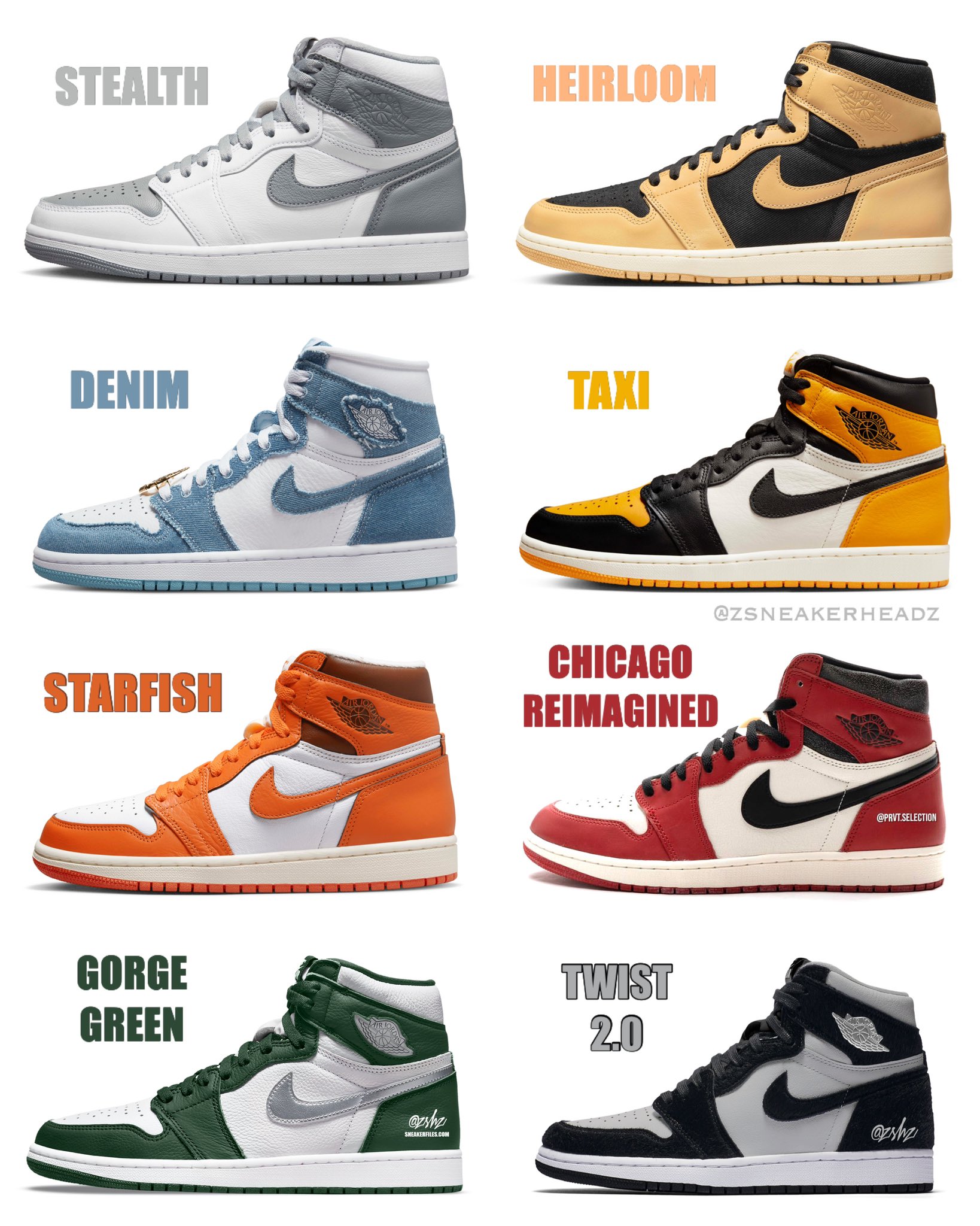 jordan 1 og colorways