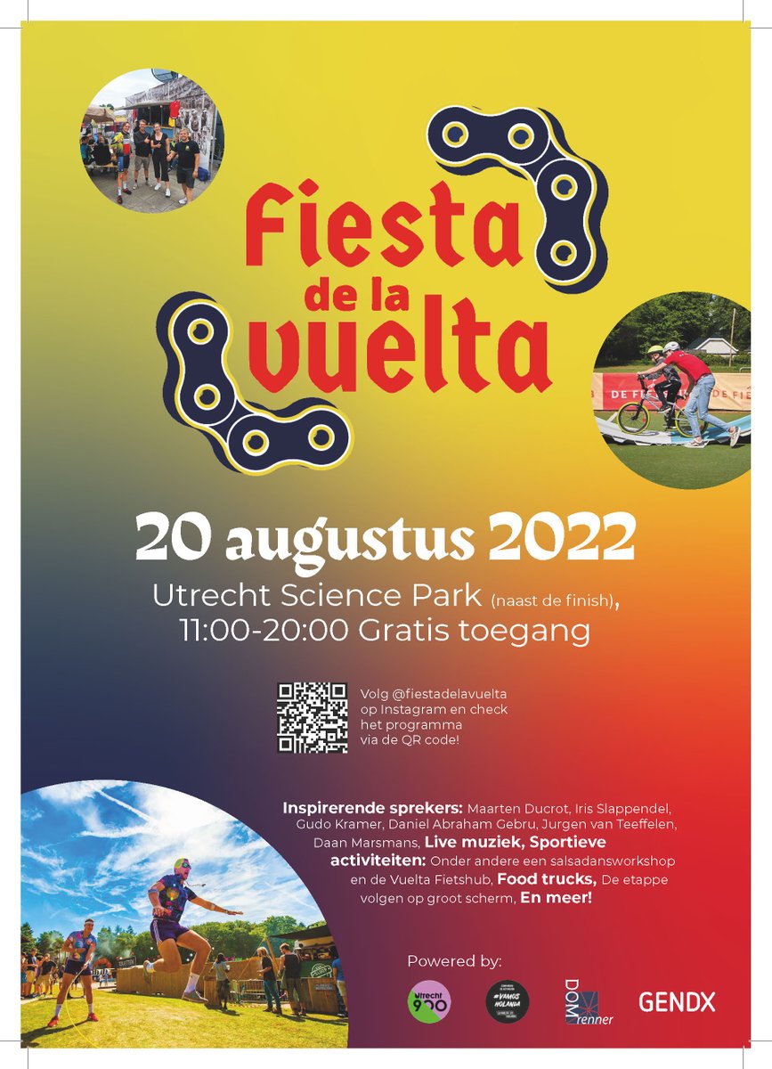 DoeMeeinUtrecht.nl (@doemeeinutrecht) on Twitter photo #SPORTTIP
Op zaterdag 20 augustus is het <a href="/UtrechtSciPark/">Utrecht Science Park</a> the place to be voor alle wielerliefhebbers. Dan vindt hier het #FiestaDeLaVuelta plaats: met inspirerende sprekers, de pumptrack onze #Fiethub, salsa workshop en natuurlijk live kijken naar de <a href="/LaVueltaHolanda/">La Vuelta Holanda</a>! #vamos #SPORTTIP
Op zaterdag 20 augustus is het <a href="/UtrechtSciPark/">Utrecht Science Park</a> the place to be voor alle wielerliefhebbers. Dan vindt hier het #FiestaDeLaVuelta plaats: met inspirerende sprekers, de pumptrack onze #Fiethub, salsa workshop en natuurlijk live kijken naar de <a href="/LaVueltaHolanda/">La Vuelta Holanda</a>! #vamos