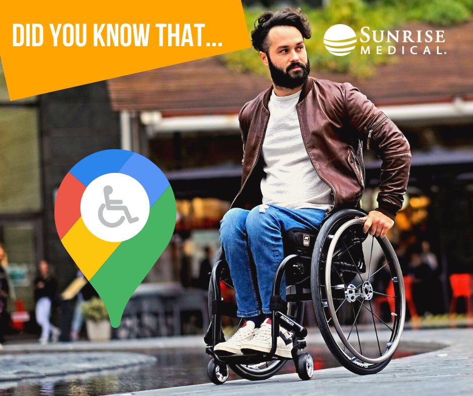 SunriseMedical's tweet photo. Did you know that in Google Maps you can select the 'wheelchair accessible*' route?  The option is found within ‘Transit’, in ‘route options’, below other options such as ‘fewer transfers’ or ‘less walking’. 

*Check availability in your country. https://t.co/yffp6srPRk