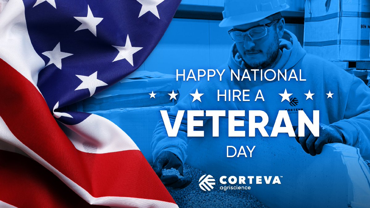 CortevaUS's tweet image. Corteva Agriscience has many job opportunities for Veterans to put their exceptional skills to work on agriculture’s biggest challenges. Visit Corteva.com/careers
Thank you for your service!