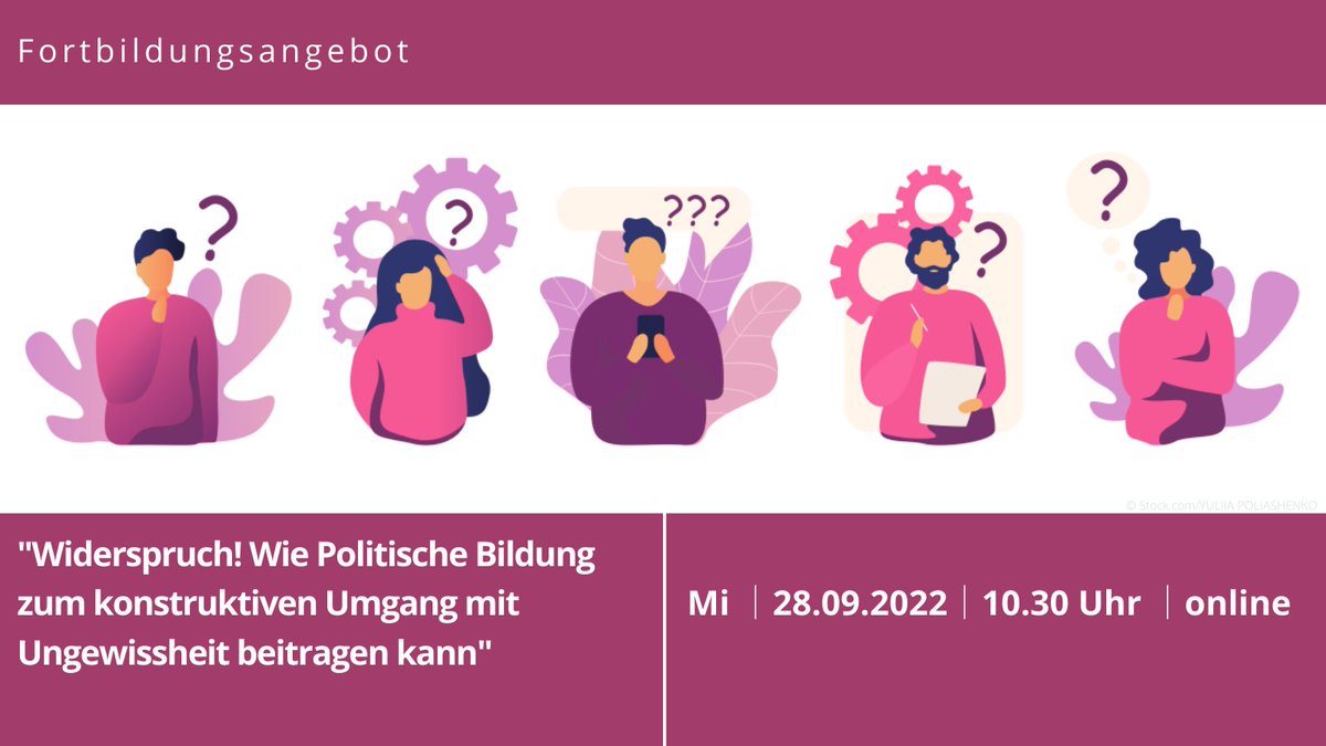 Am 28.09.2022 findet ein neues online-Fortbildungsangebot des <a href="/bap_de/">bap</a> : "Widerspruch! Wie Politische Bildung zum konstruktiven Umgang mit Ungewissheit beitragen kann". Programm und Anmeldung hier: profession-politischebildung.de/veranstaltunge… Herzlich willkommen!