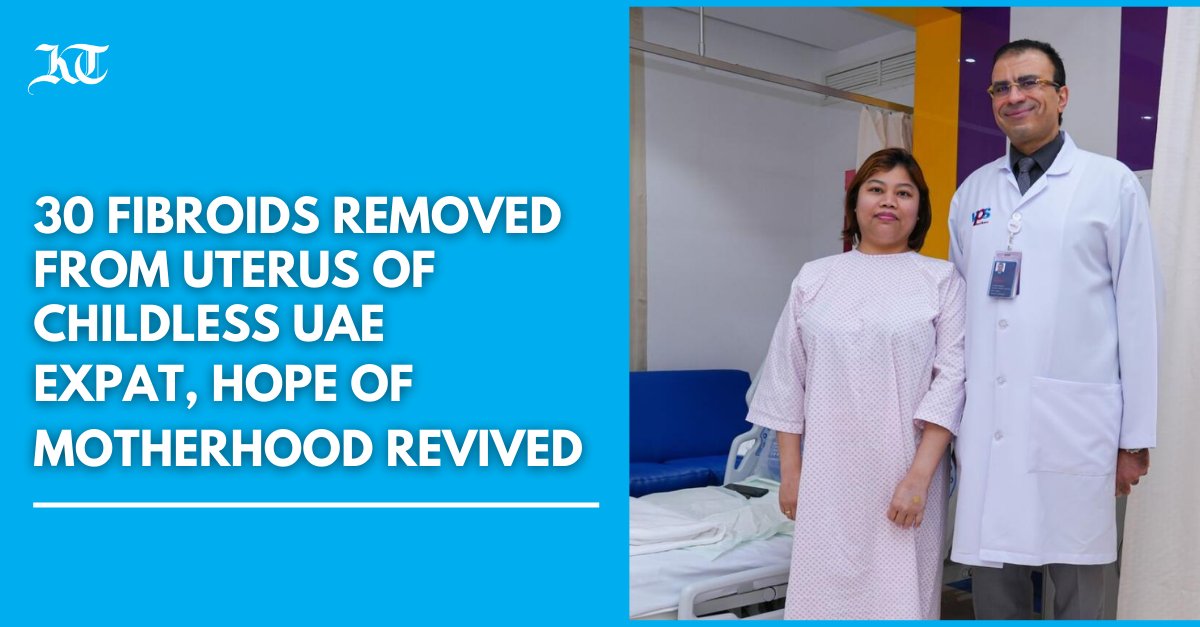 #UAE: 45-year-old #AbuDhabi-based #Filipina expat underwent a complex #surgery to remove 30 #fibroids from her uterus, which now gives her chance of becoming a mother.

<a href="/Medeor24x7Dubai/">Medeor Hospital Dubai</a>

Read: khaleejtimes.com/health/uae-30-…