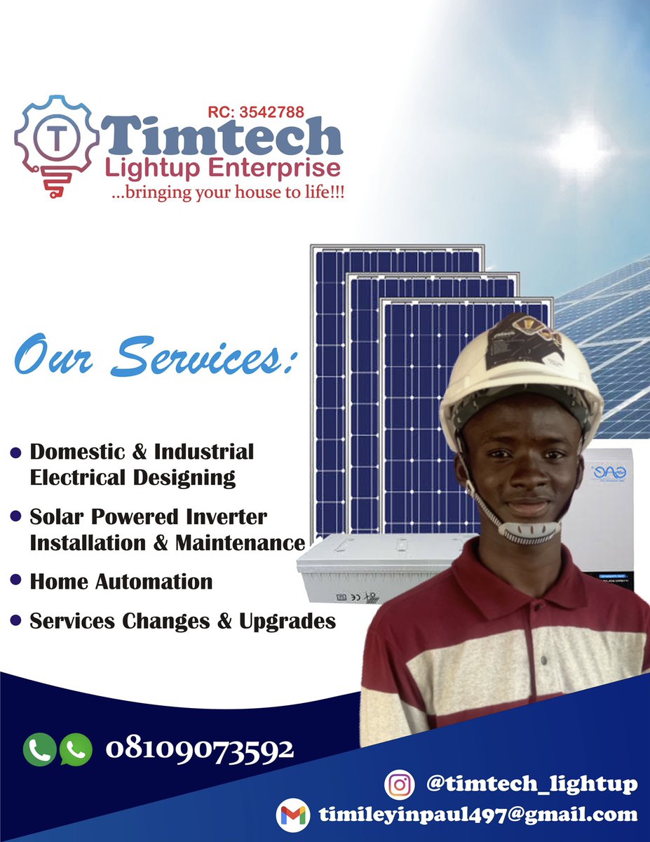 Timtech_lightup's tweet image. With a Solar Inverter System you can Power All your Businesses with a tip of Iceberg. With our various Solar Systems You Can Power your Homes and Offices 24/7 without any interruption, Go Solar with Us @Timtech_lightup lightup enterprise Call or What's app us on 08109073592.
