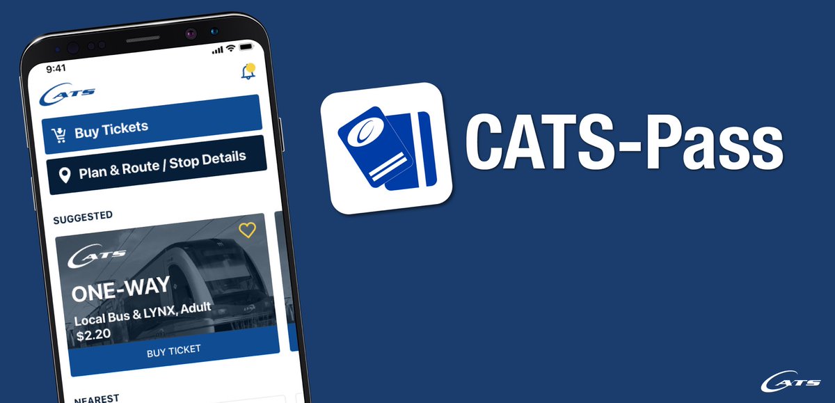 We are testing new features in the CATS-Pass app to show live updates on bus arrival times. CATS welcomes any feedback you may have on these updates. Please contact us via telltransit@charlottenc.gov with your feedback. #CLT #CharlotteNC #RideCATS #CLT