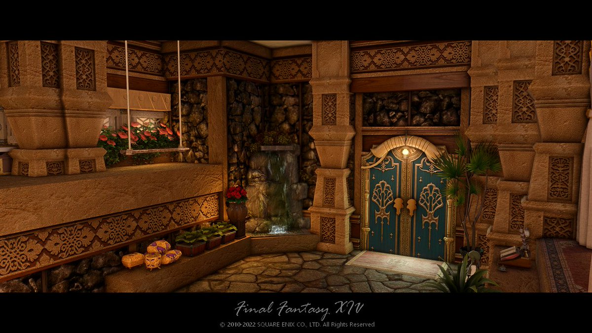 rinoverhere's tweet image. A small romantic Ul'dah theme riad.
Size: M
#FF14 #ffxivhousing #FF14housing #FF14ハウジング #HousingEden #hgxiv