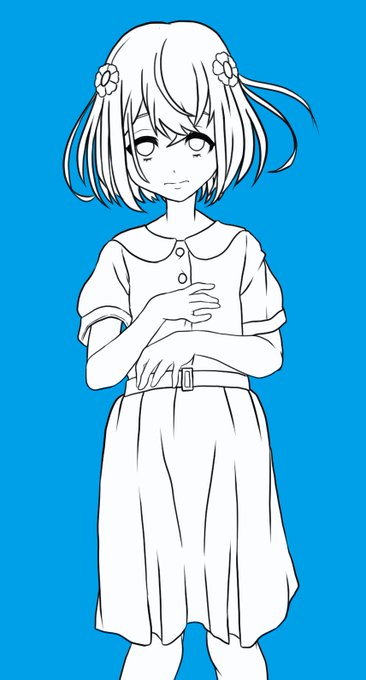 #慚愧の街
三人目のロリヒロイン立ち絵線画できた
細かい差分はストーリー次第で作っていきます 