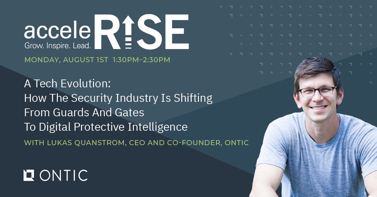 Don't miss Ontic's CEO and Co-Founder, Lukas Quanstrom, in Austin at #AcceleRISE! He'll be sharing important insights and strategies to better equip your organization's security system through #ProtectiveIntelligence. Check it out here: bit.ly/3I9ntcU #AcceleRISE2022
