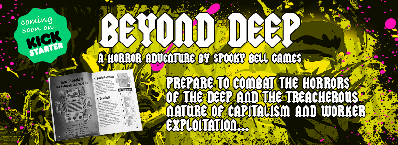 👻👻👻Spooky Bell Games has an upcoming adventure and more for the Mork Borg system called Beyond Deep. Sign up for their upcoming Kickstarter here: kickstarter.com/projects/spook…

#rpg #morkborg #Kickstarter #boardgames4life