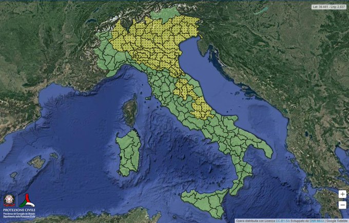 bollettino di criticità meteo-idro del 25 luglio